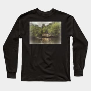 College Barge Near Iffley Long Sleeve T-Shirt